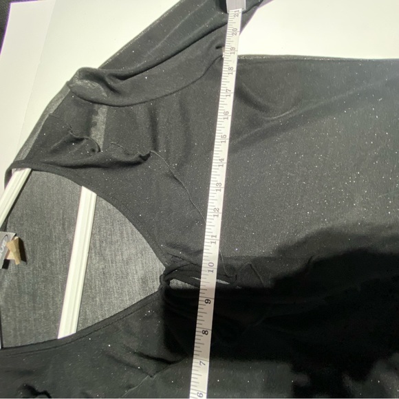 Rave women’s open sheer and sparkly black Top size XLarge.♦️ - Picture 10 of 11